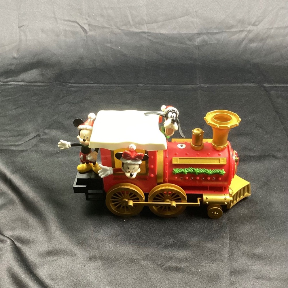 Disney Christmas Express Train Engine Mickey Minnie Goofy Holiday Decor 10in